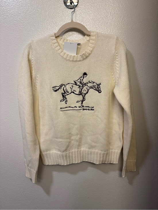 Sporty & Rich Sweaters - Sporty & Rich Cream Equestrian Knit Sweater NWT SZ Medium